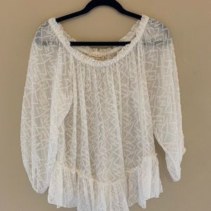 Off the shoulder Rebecca Taylor blouse